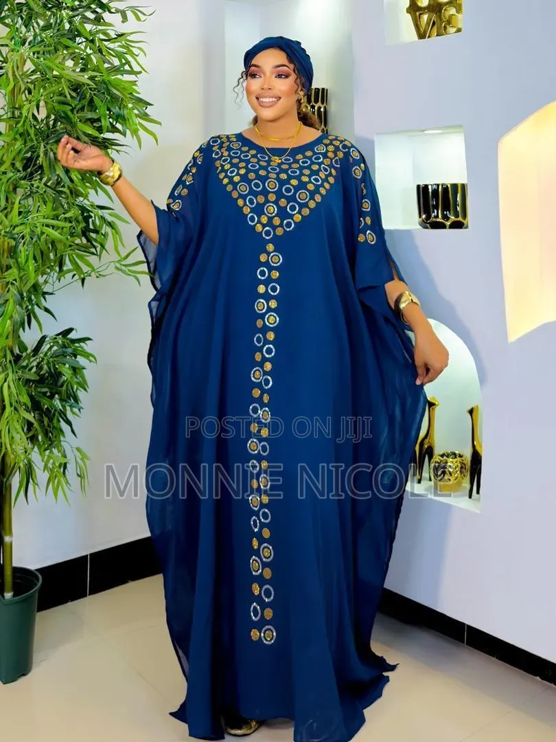Classy Navy Blue Abaya. Trendy Abaya Style