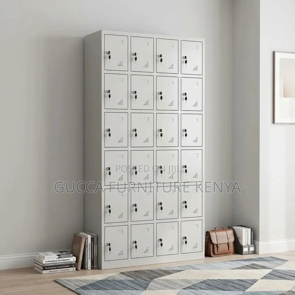 24-Door Metallic File Cabinet.