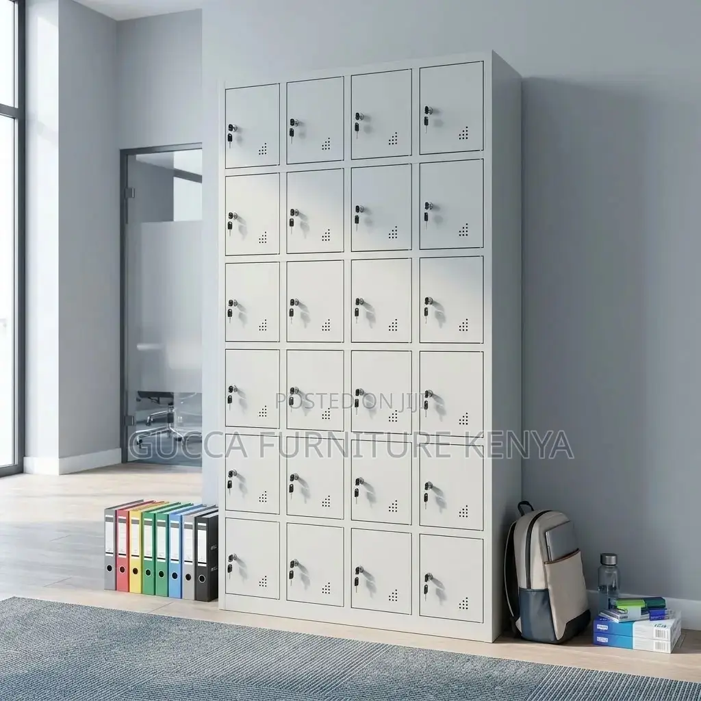 24-Door Metallic File Cabinet.