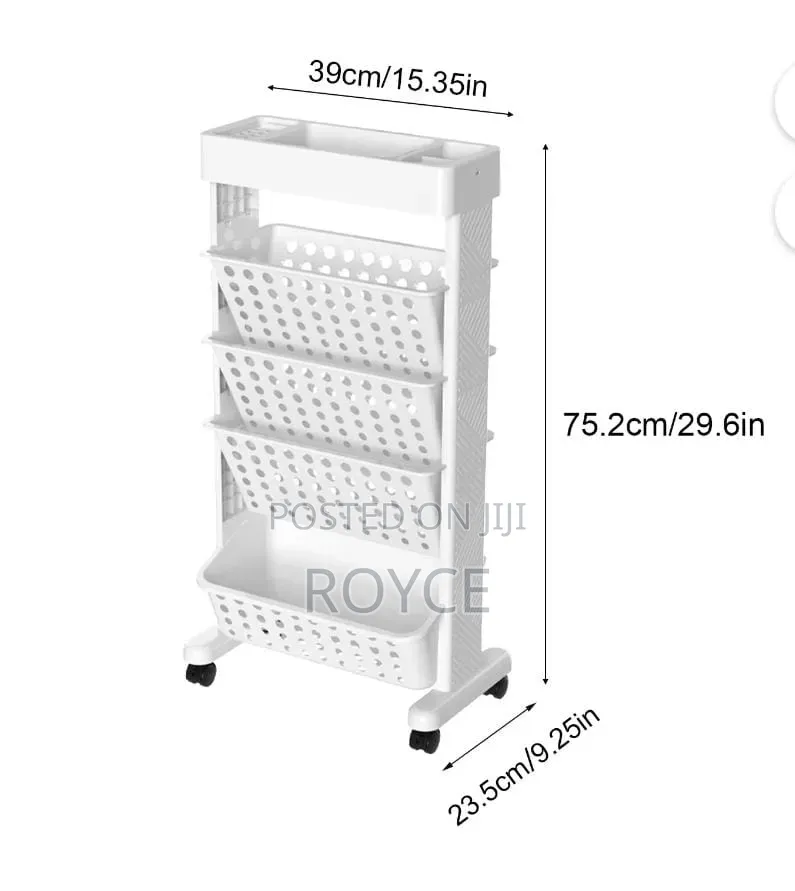 5-Tier Rolling Utility Cart