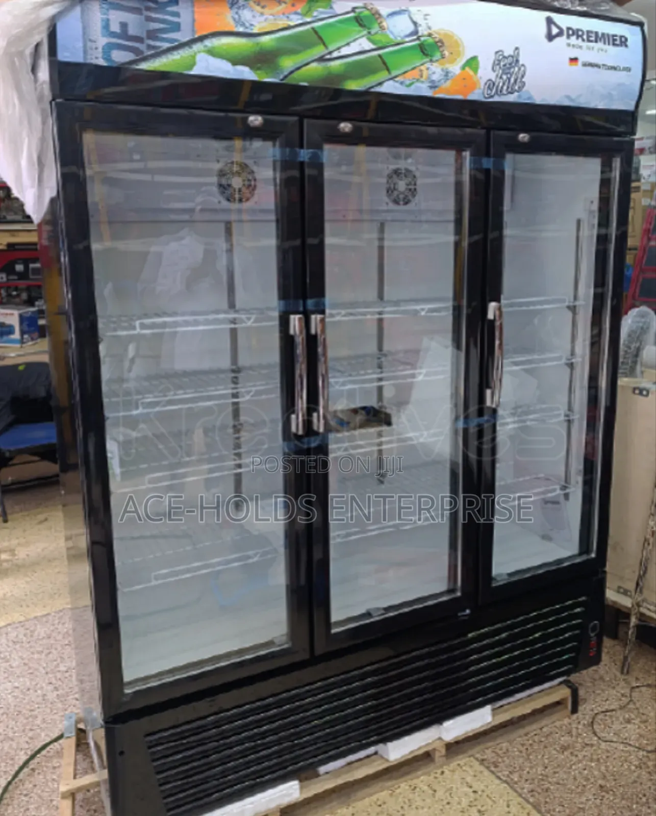 Premier 1080 Litres Showcase Triple Door Chiller Fridge