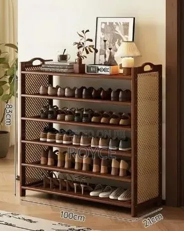 Bamboo Rattan Shoe Rack