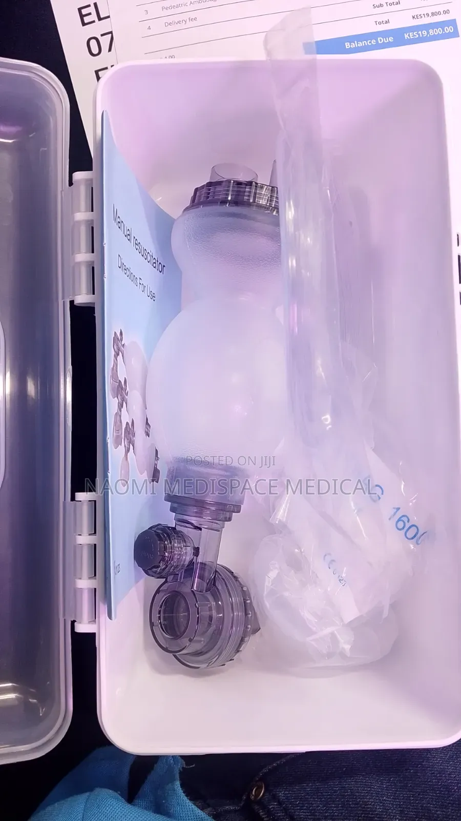 Portable, Lightweight Silicon Neonatal Ambubag -Manual Resuscitation