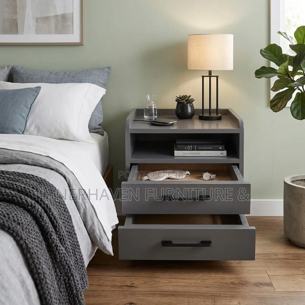 Side Bed Drawer – Modern Bedside Storage Table