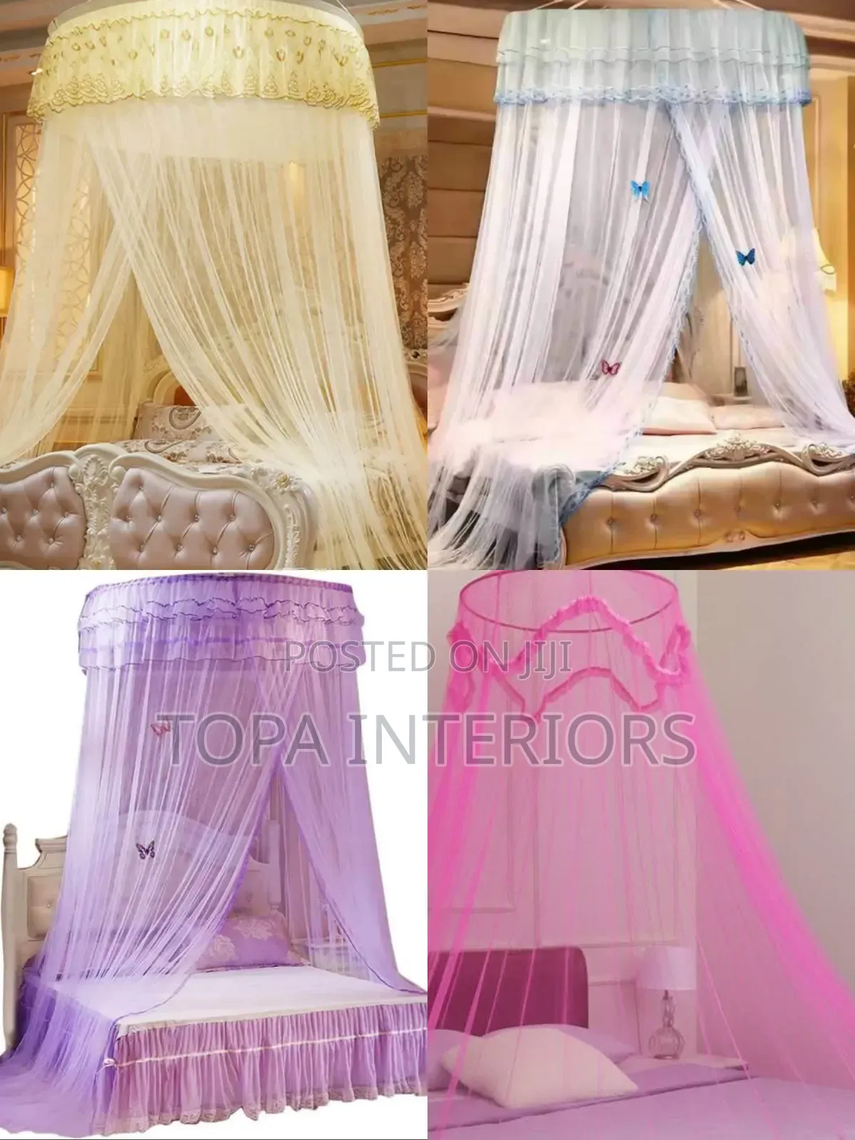 Circle Canopy Bed Net With Ceiling Hook