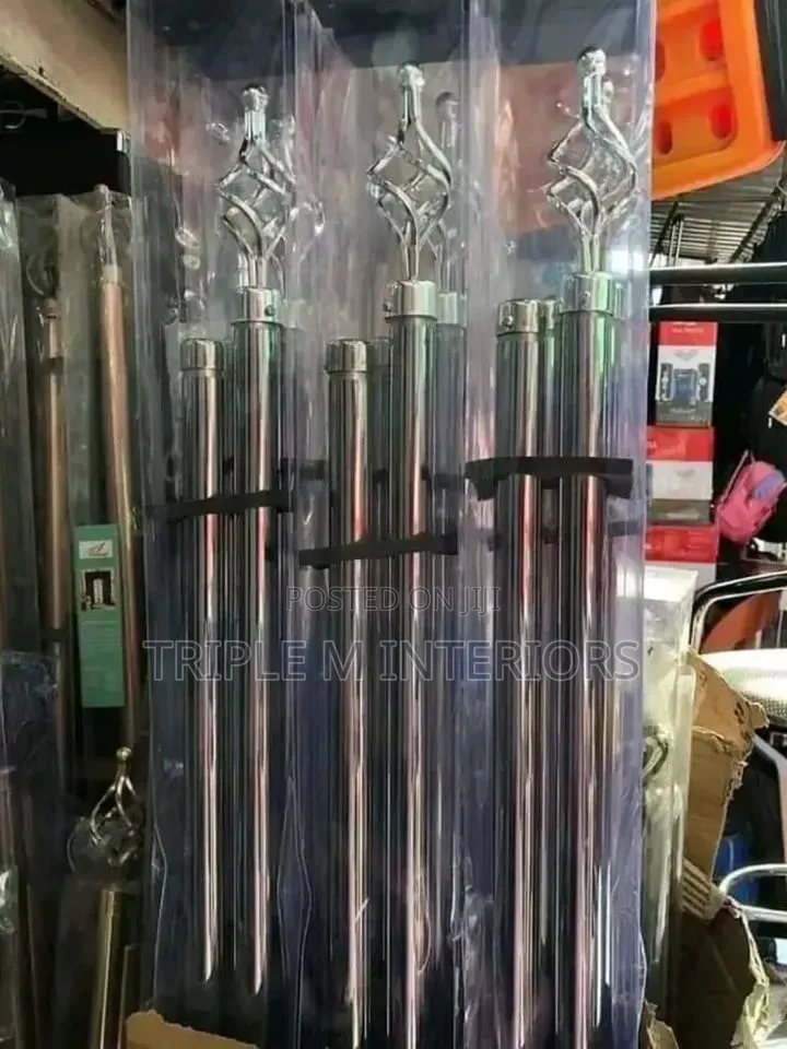 2m Double Window Curtain Rods - Extendable Premium Curtains Rods