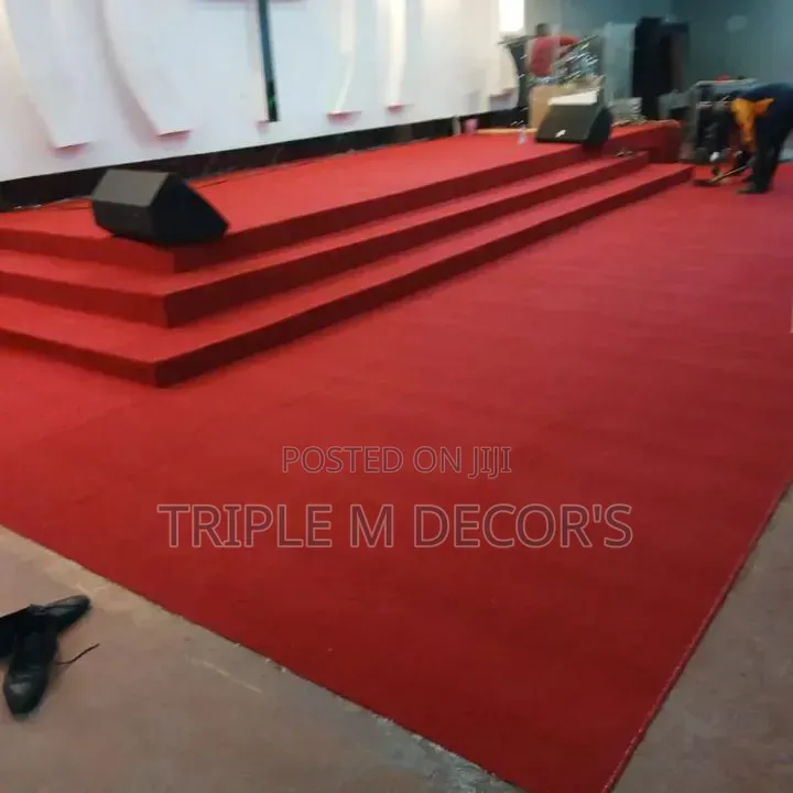 Long Lasting Red 4mm Pulpit Wall to Wall Carpet