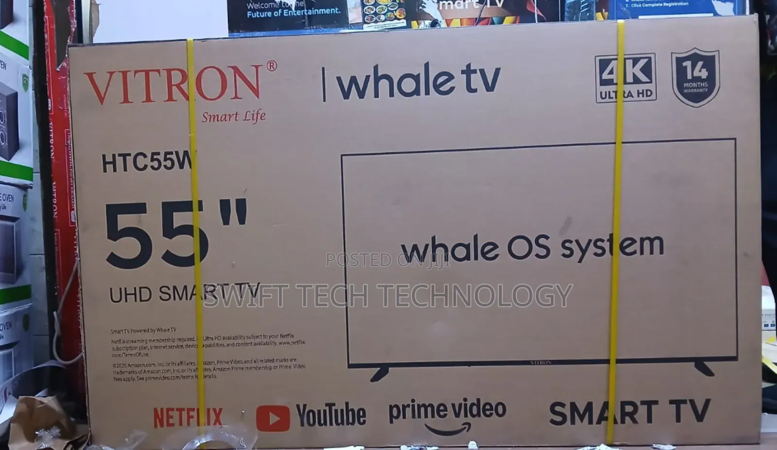 Vitron 55 Inch Smart TV 4k Uhd TV Htc55w Whale Os System Hdr10