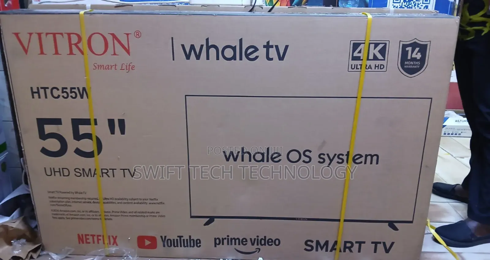 Vitron 55 Inch Smart TV 4k Uhd TV Htc55w Whale Os System Hdr10