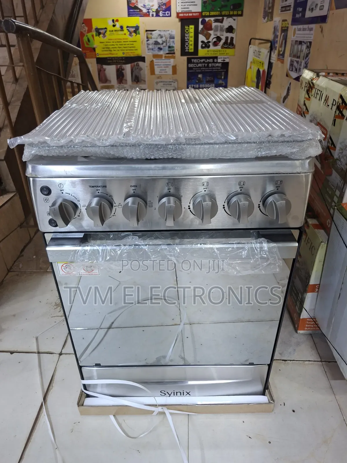 Syinix INOX 60X60 3Gas+1Electric Wok Burner Gas Sensor Cooker