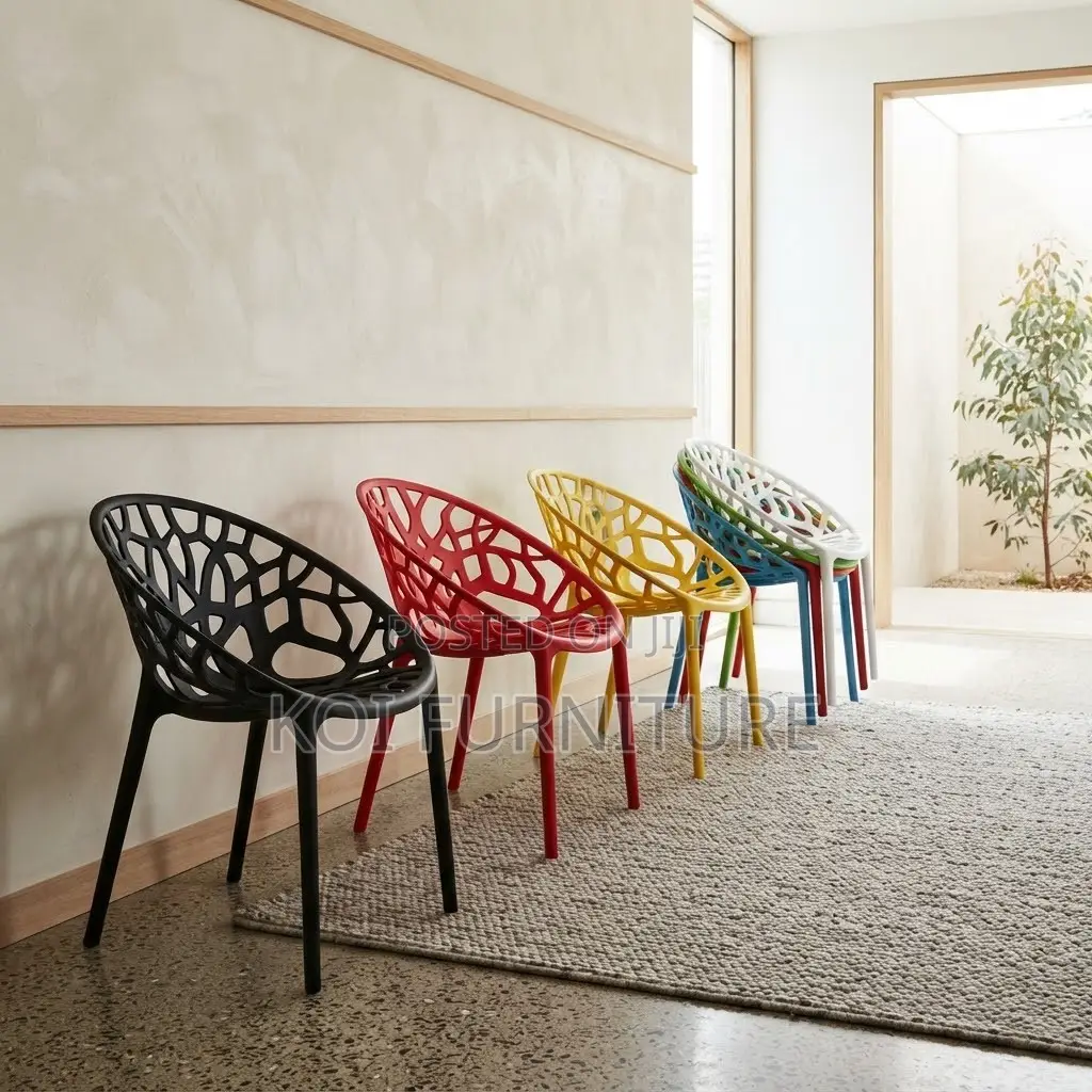 Dining Chairs; Modern Ergonomic Plastic Home Dining Seats