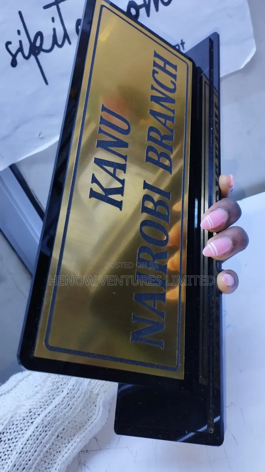 Custom Engraved Acrylic Table Stand Name Plate