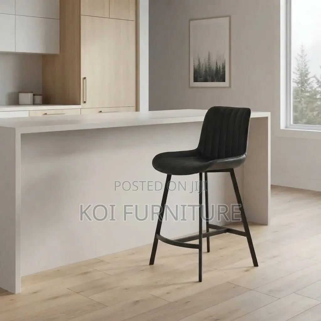 Barstools; Leather Ergonomic Home Long Barstools