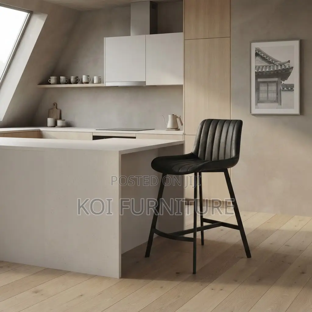 Barstools; Leather Ergonomic Home Long Barstools