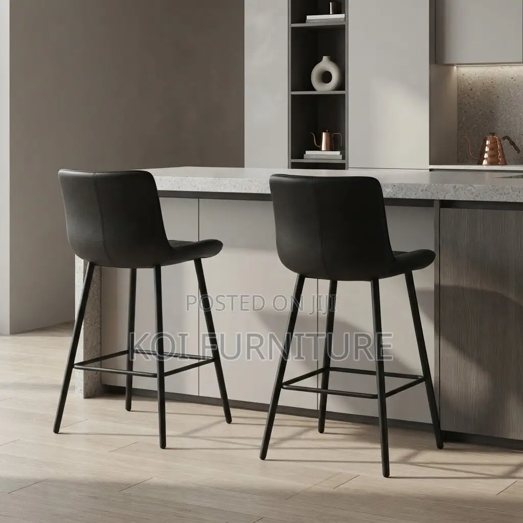 Barstools; Leather Ergonomic Home Long Barstools