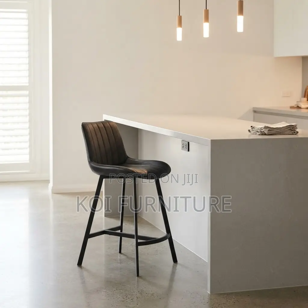 Barstools; Leather Ergonomic Home Long Barstools