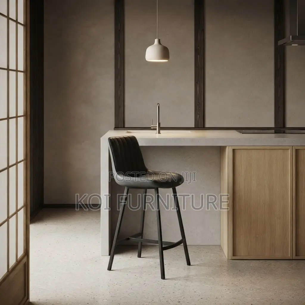 Barstools; Leather Ergonomic Home Long Barstools