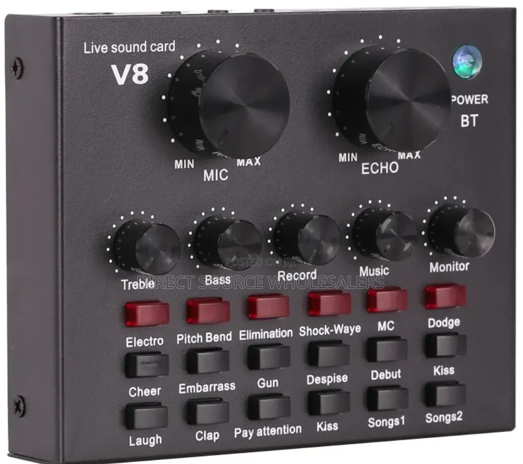 Recording V8 Sound Card With Bm800 Microphone