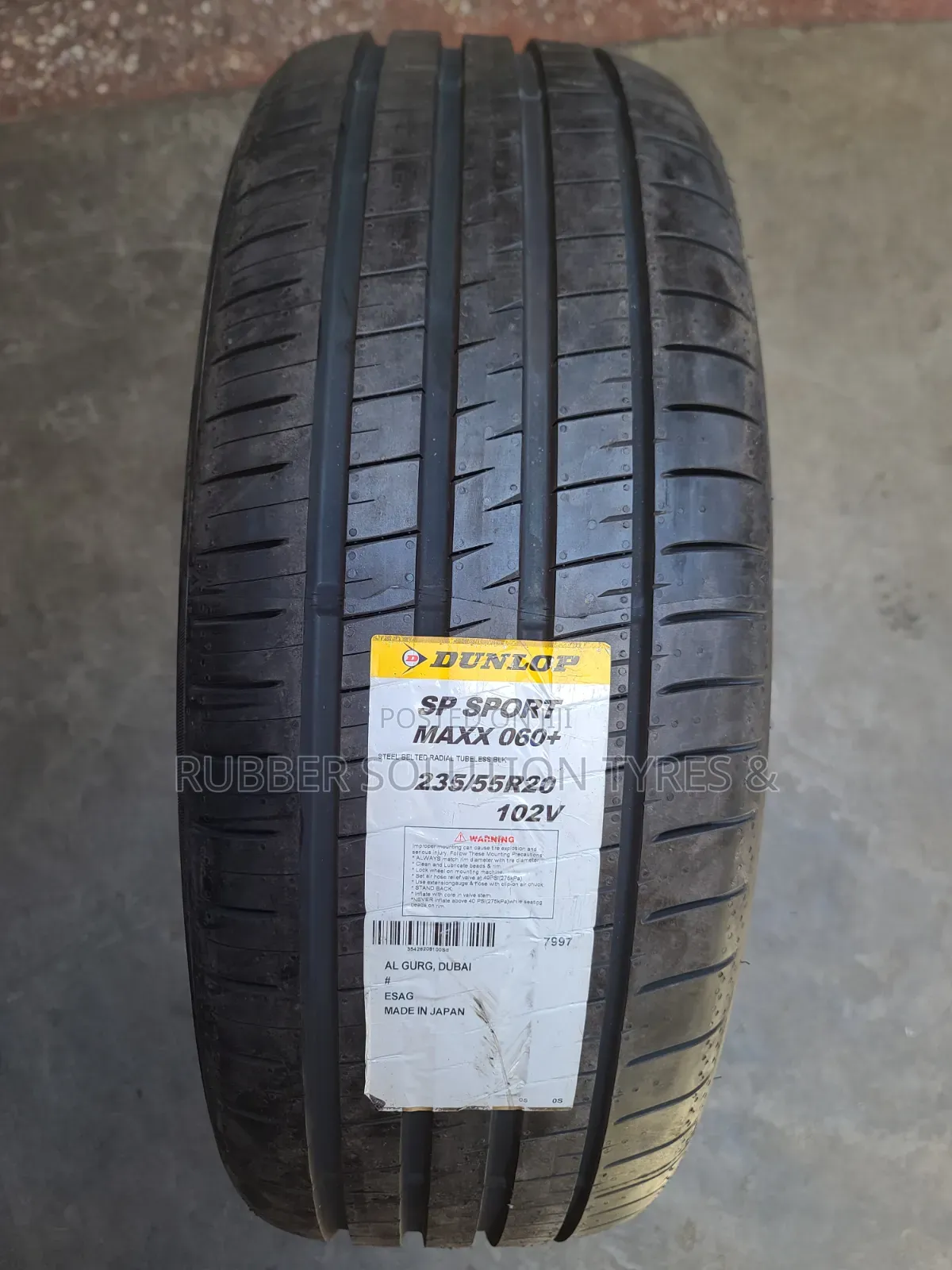 235 /55 R20 Dunlop Tyres 102v Sp Sport Made in Japan