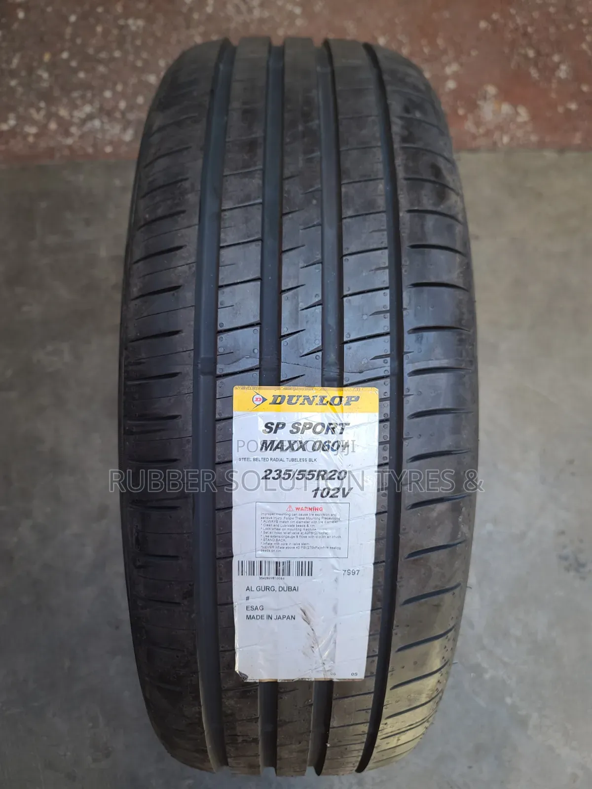 235 /55 R20 Dunlop Tyres 102v Sp Sport Made in Japan