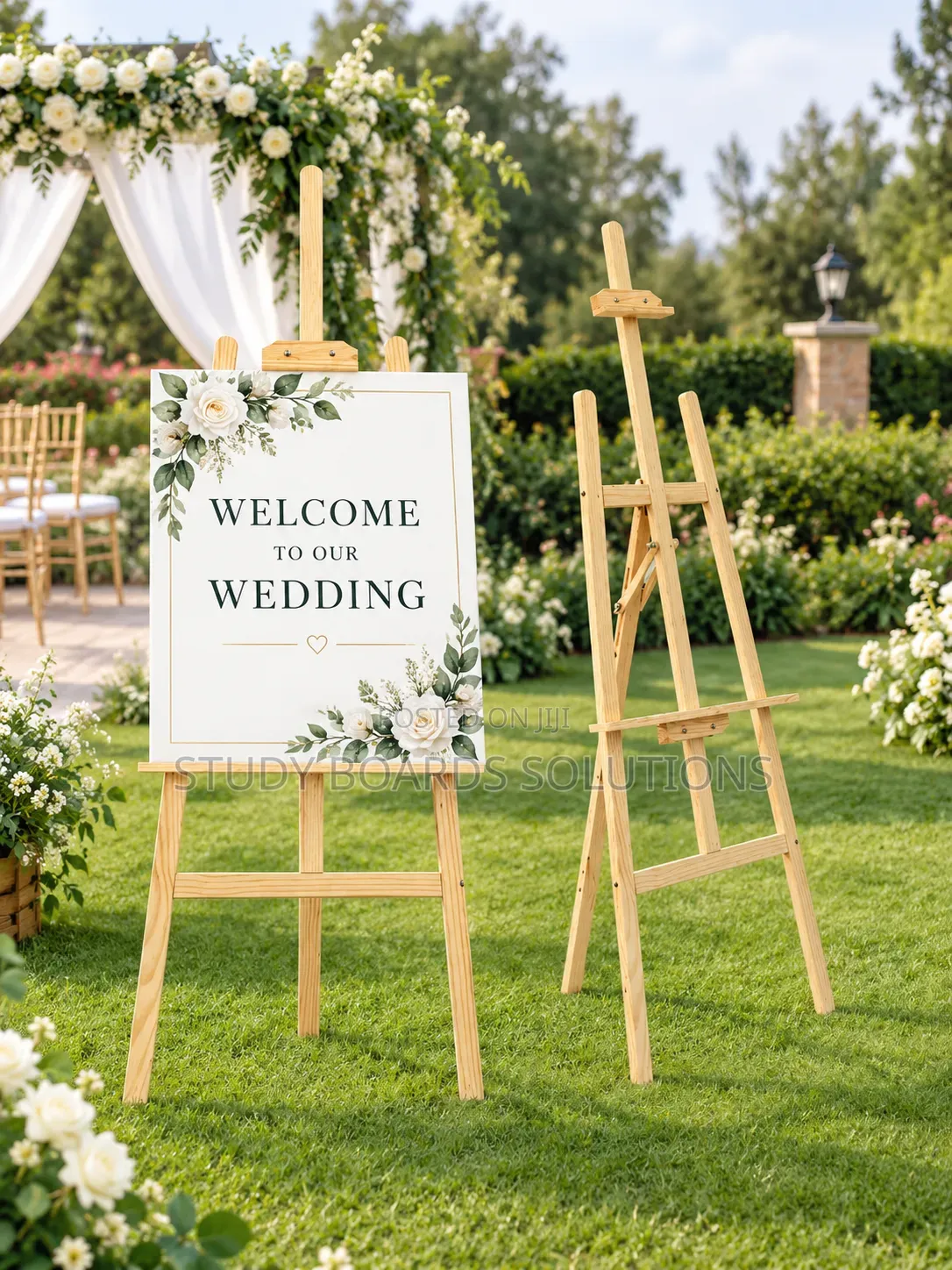 1.5m Wooden Easel Stand—perfect for Wedding Signage and Events