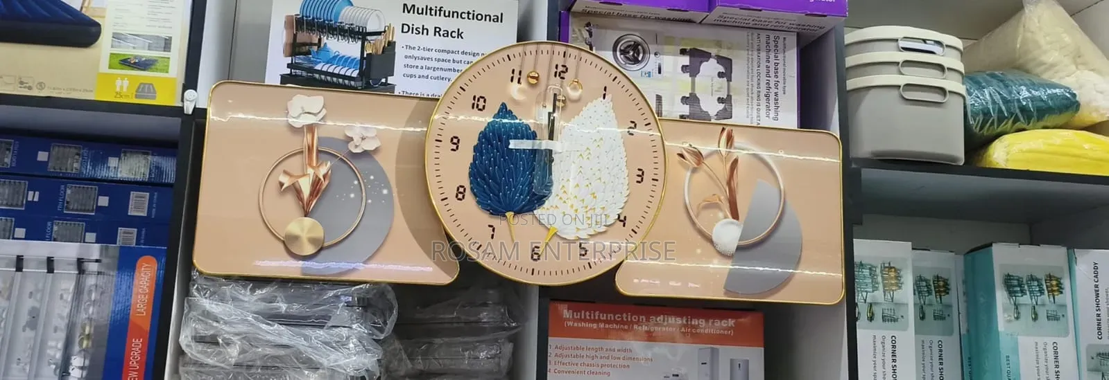 Elegant Wall Clock Wall Art Set