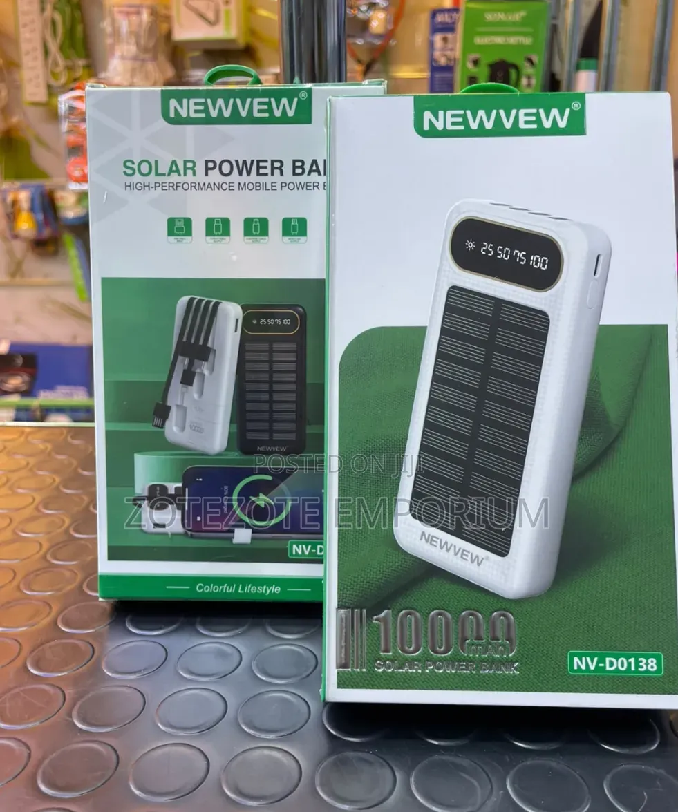 Newvew Solar Powered 10000mah and 20000mah Powerbank