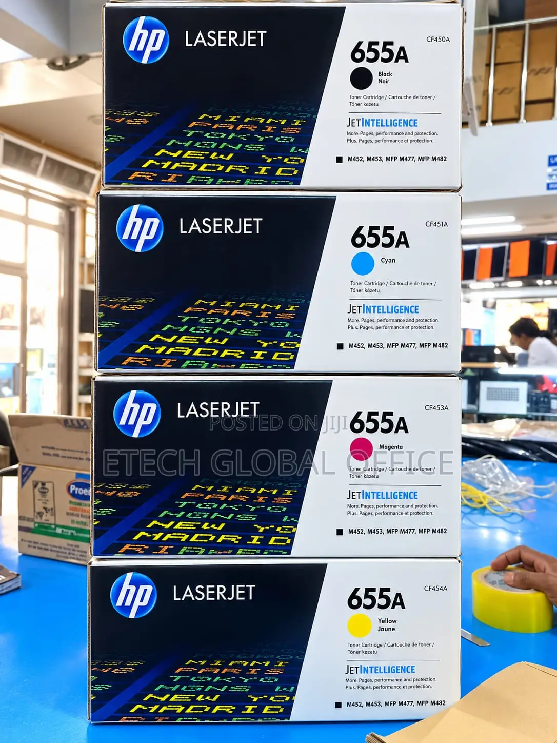 Original HP 655A Black Toner Cartridge – CF450A