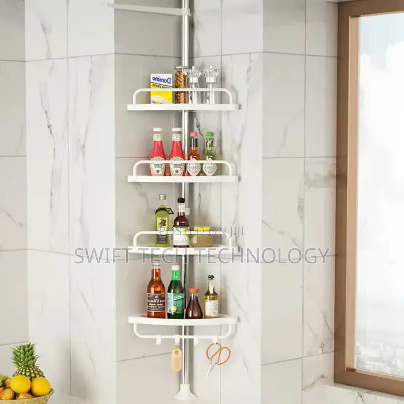 4 Tier Adjustable Telescopic Multi-Corner Shelf