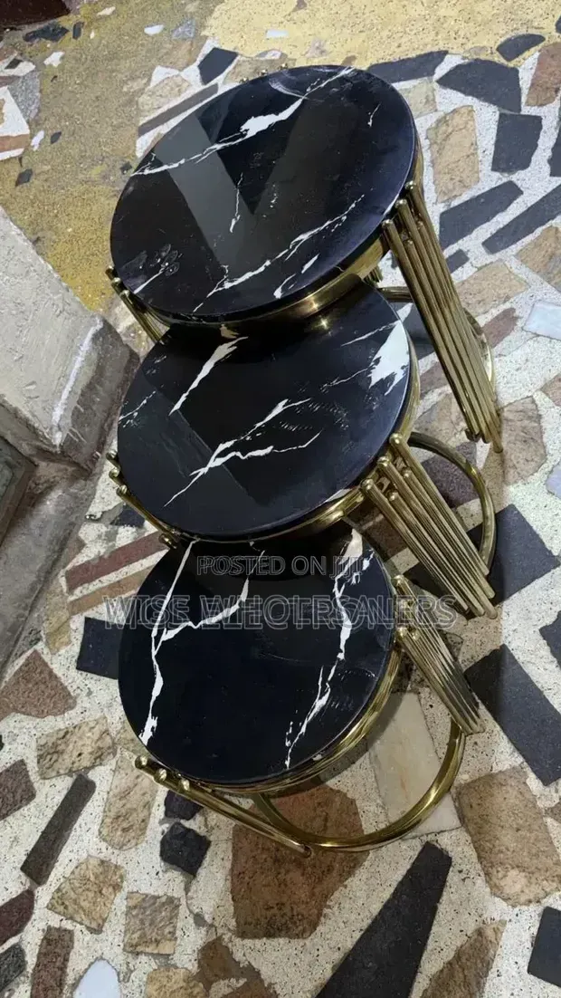 3 in 1 Executive Pure Marble Table