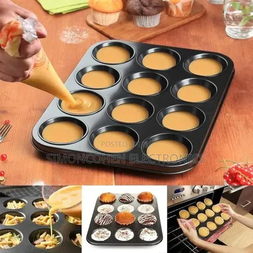 Nonstick 12 Hole Cupcakes Baking Tin Cup Cake Mould