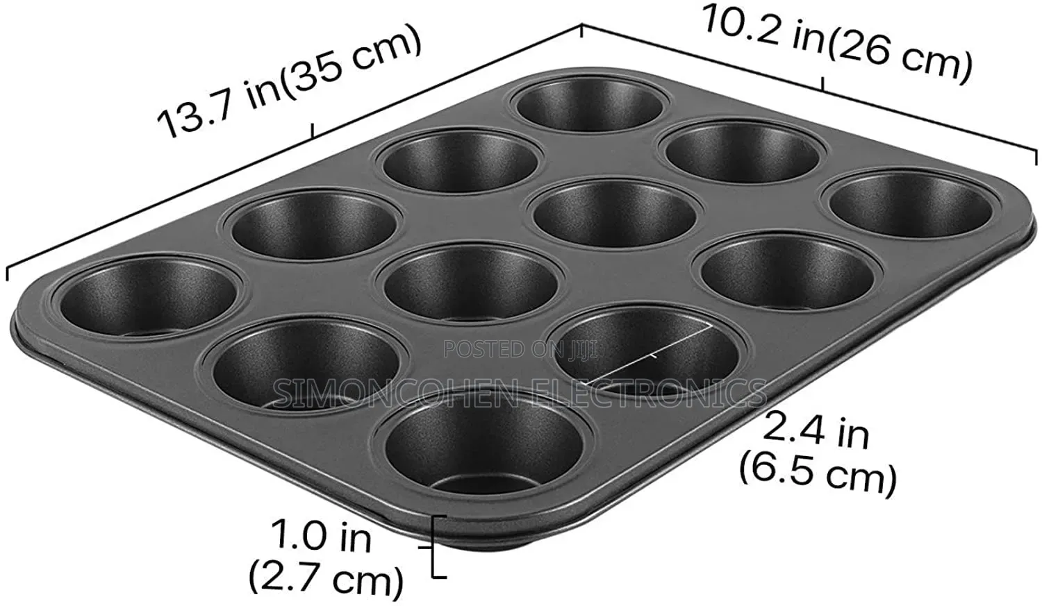 Nonstick 12 Hole Cupcakes Baking Tin Cup Cake Mould