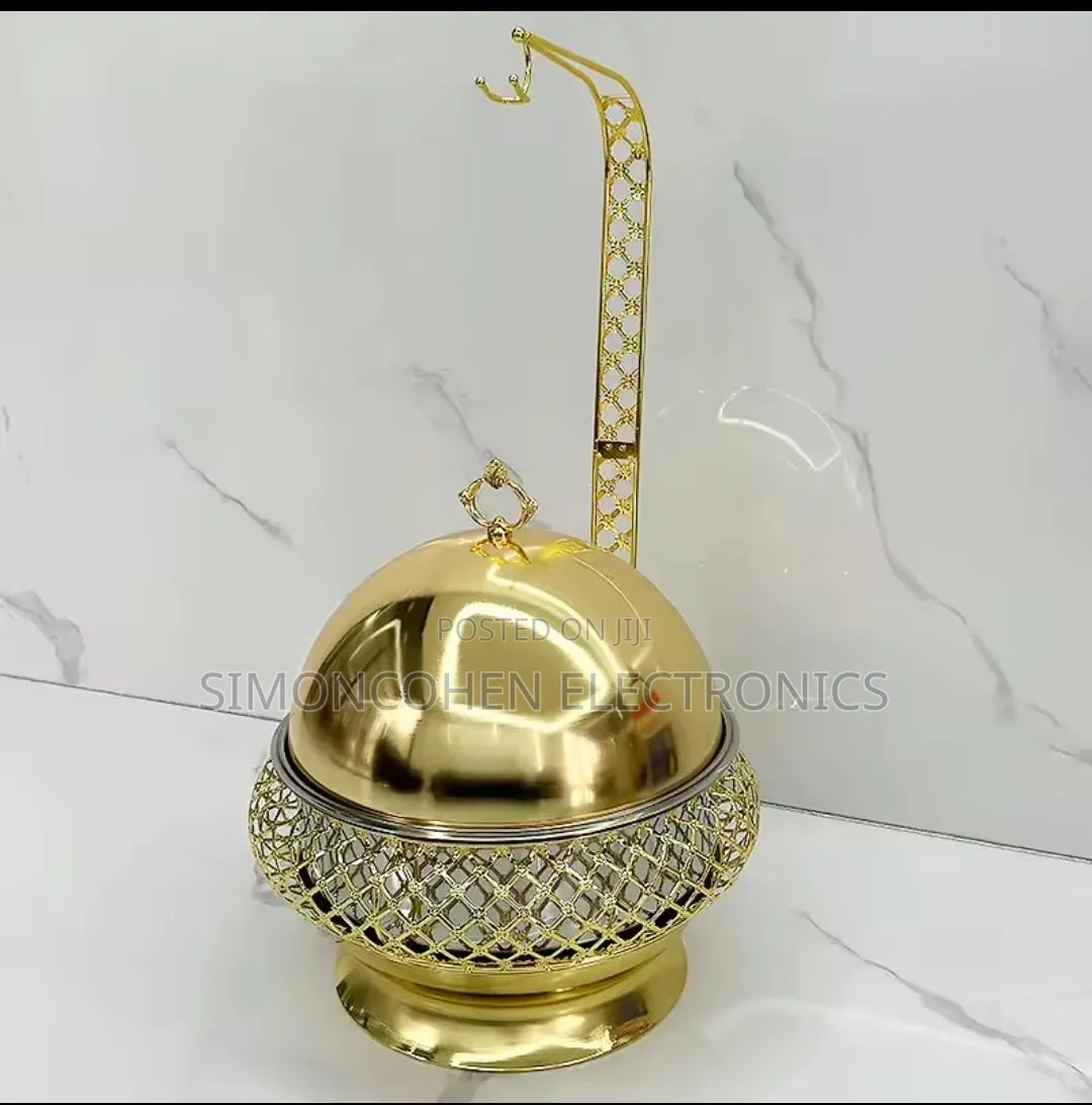 8L Golden Fancy Elegant Chaffing Dishes With Hanging Lid