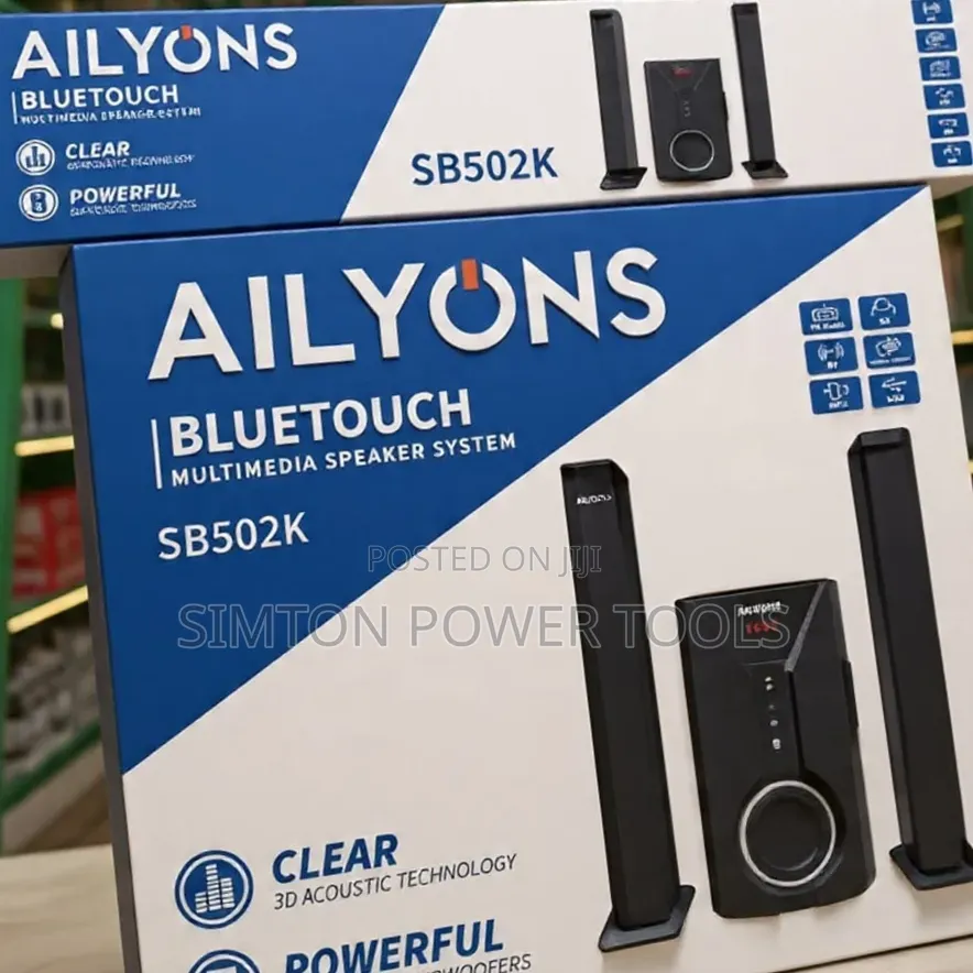 AILYONS SB502K 2.1 Channel Bluetouch Multimedia Speaker System.