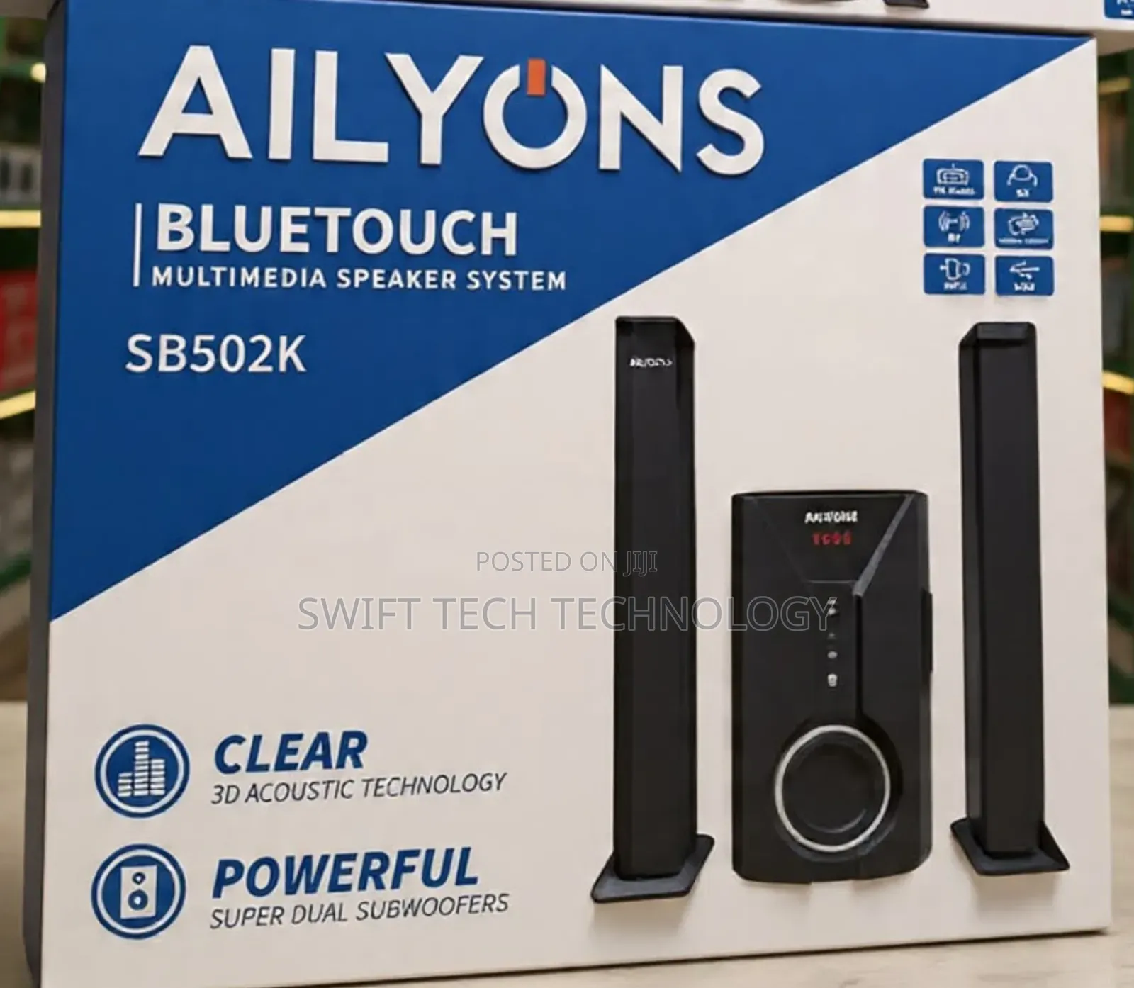 AILYONS 2.1CH Mini Home Theater System Multimedia Speaker Subwoofer-