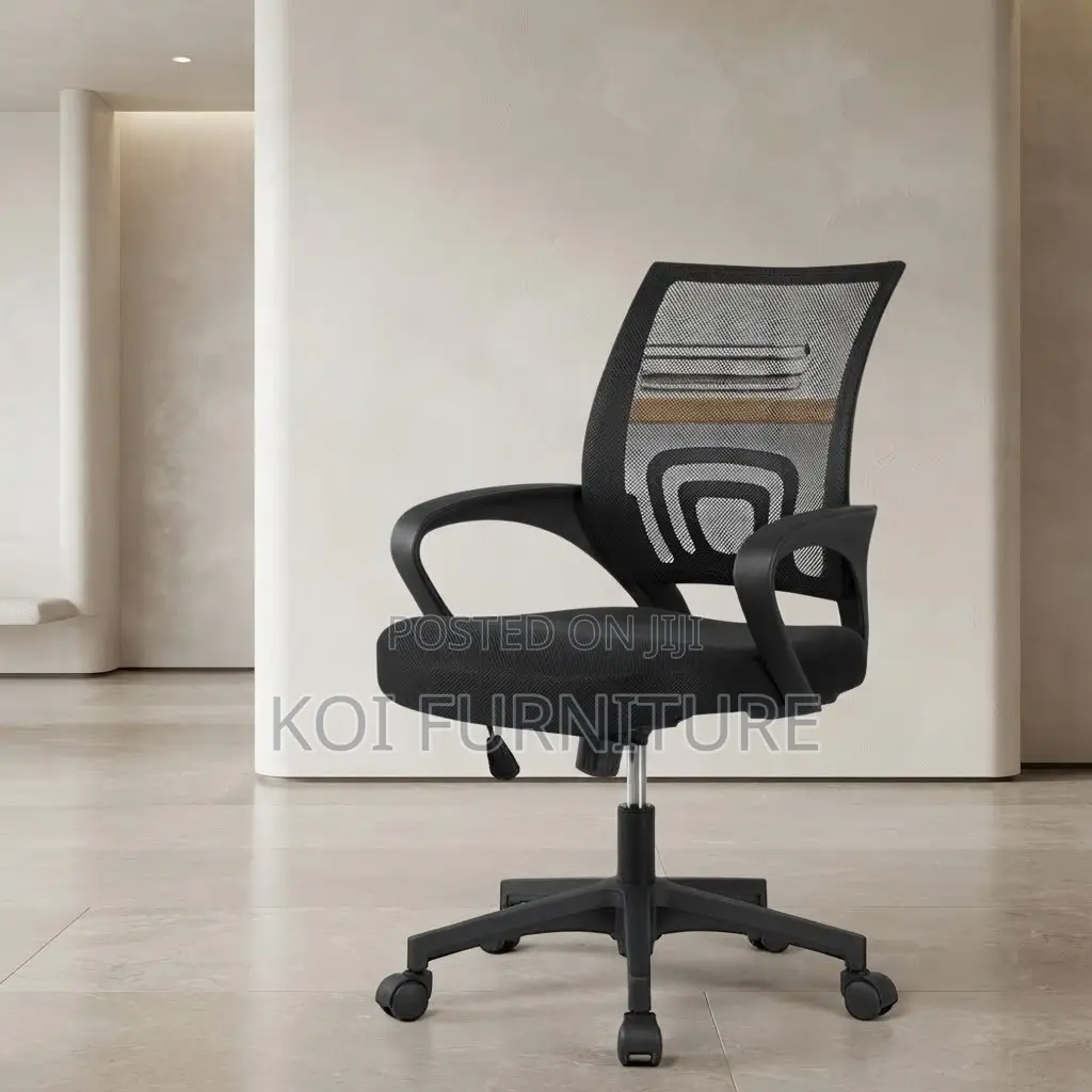 Office Chair; Ergonomical Clerical Mid Backrest Mesh Seat