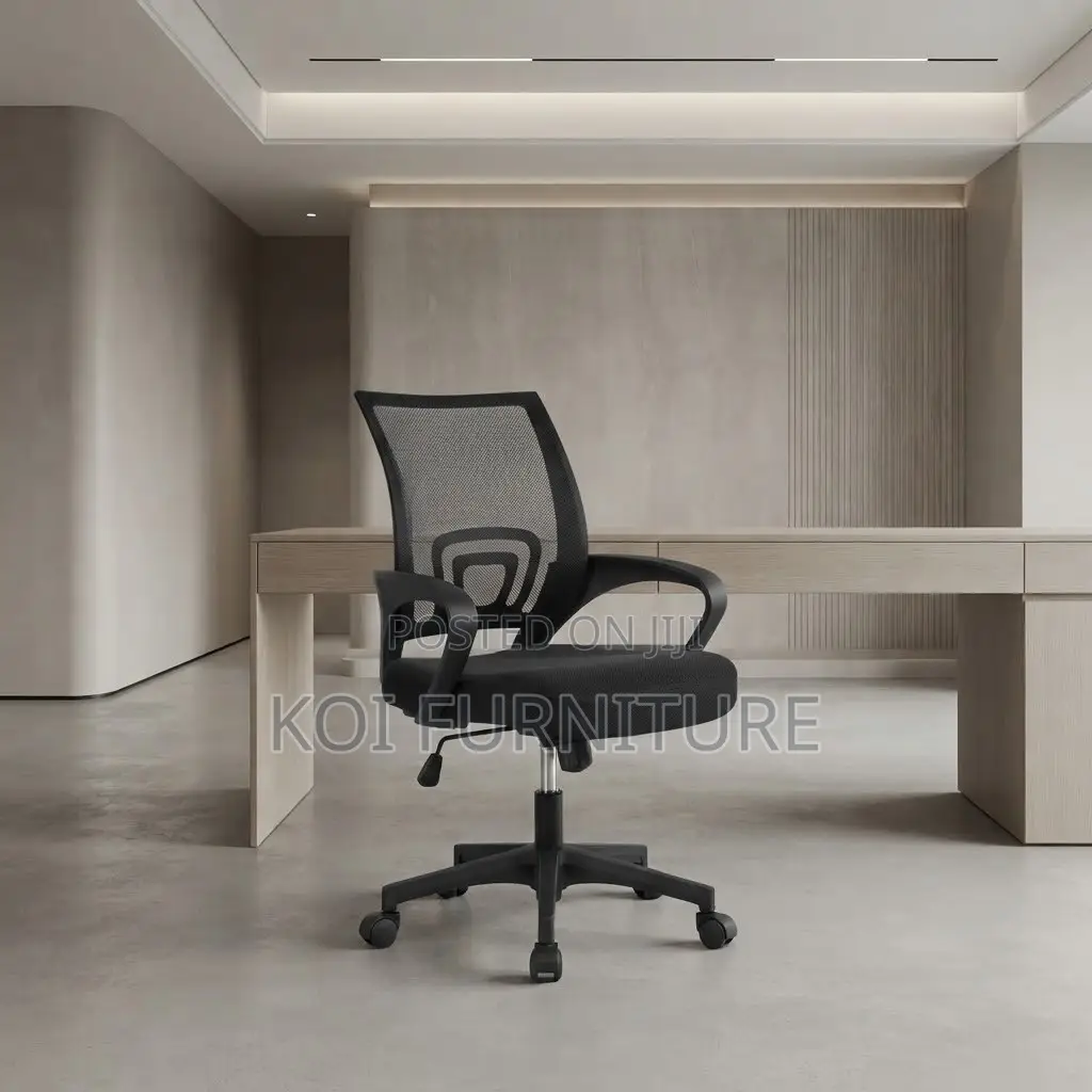 Office Chair; Ergonomical Clerical Mid Backrest Mesh Seat
