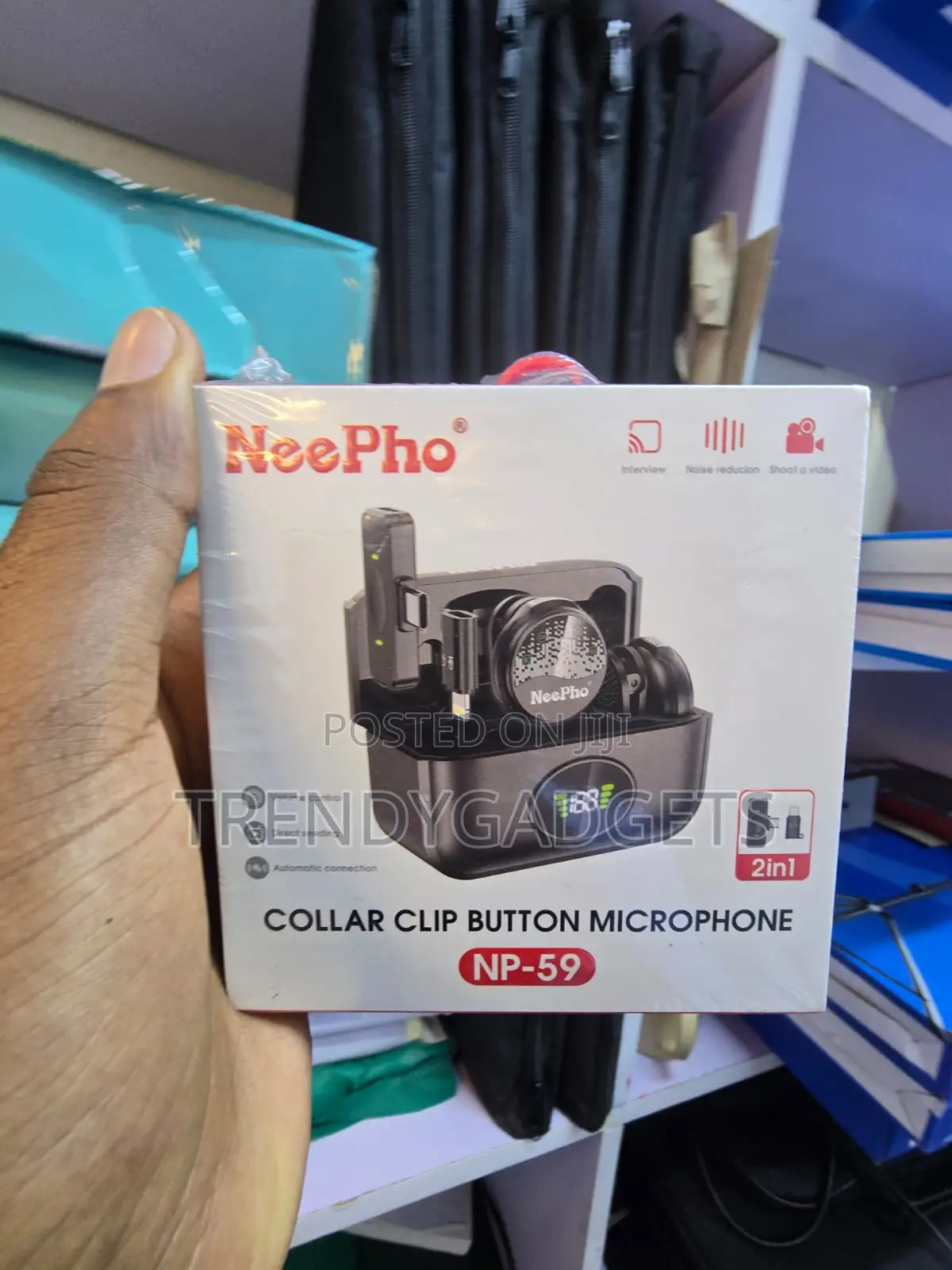 NeePho NP-59 2-in-1 Wireless Lapel Mic Type-C iOS