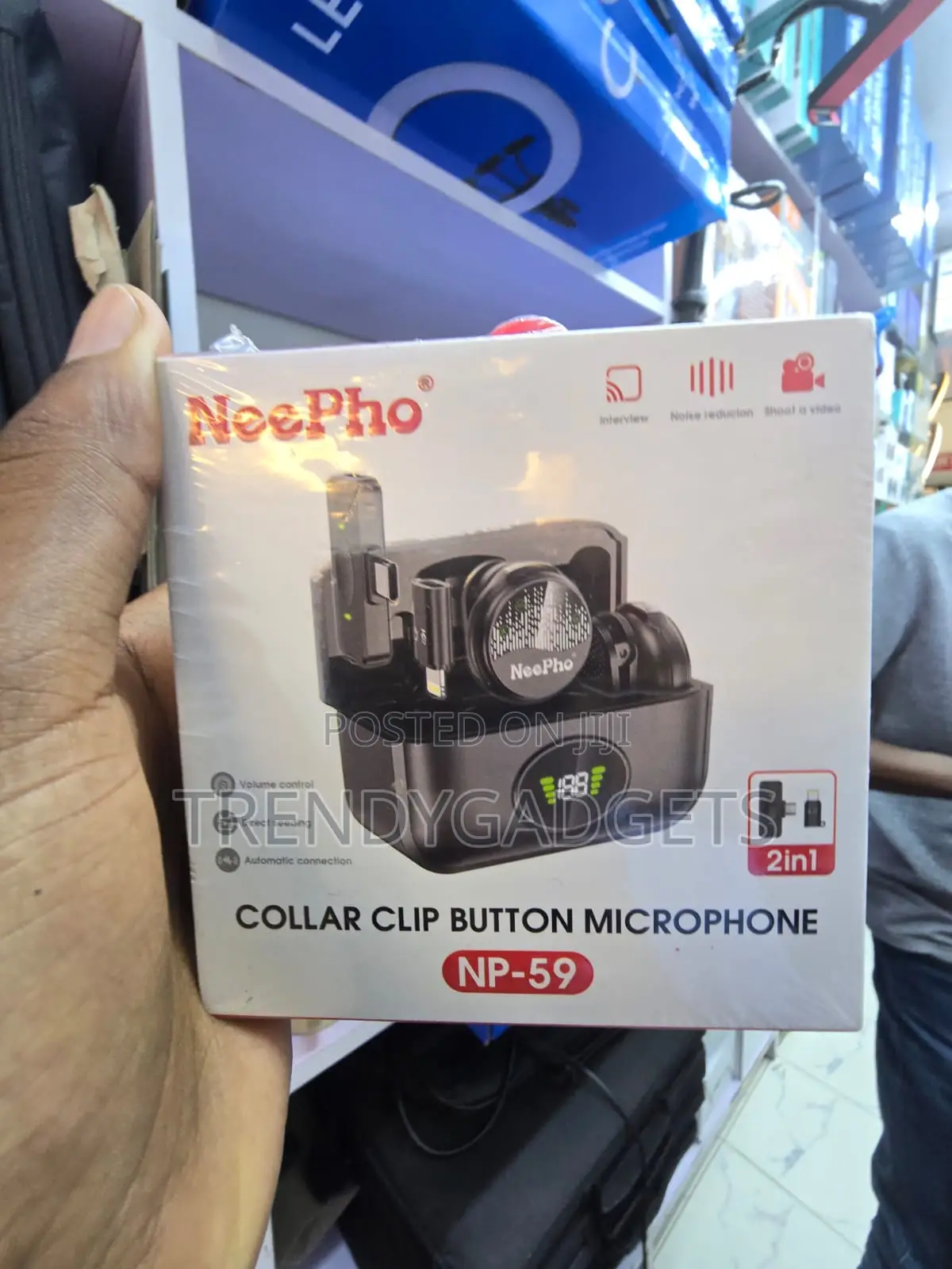 NeePho NP-59 2-in-1 Wireless Lapel Mic Type-C iOS
