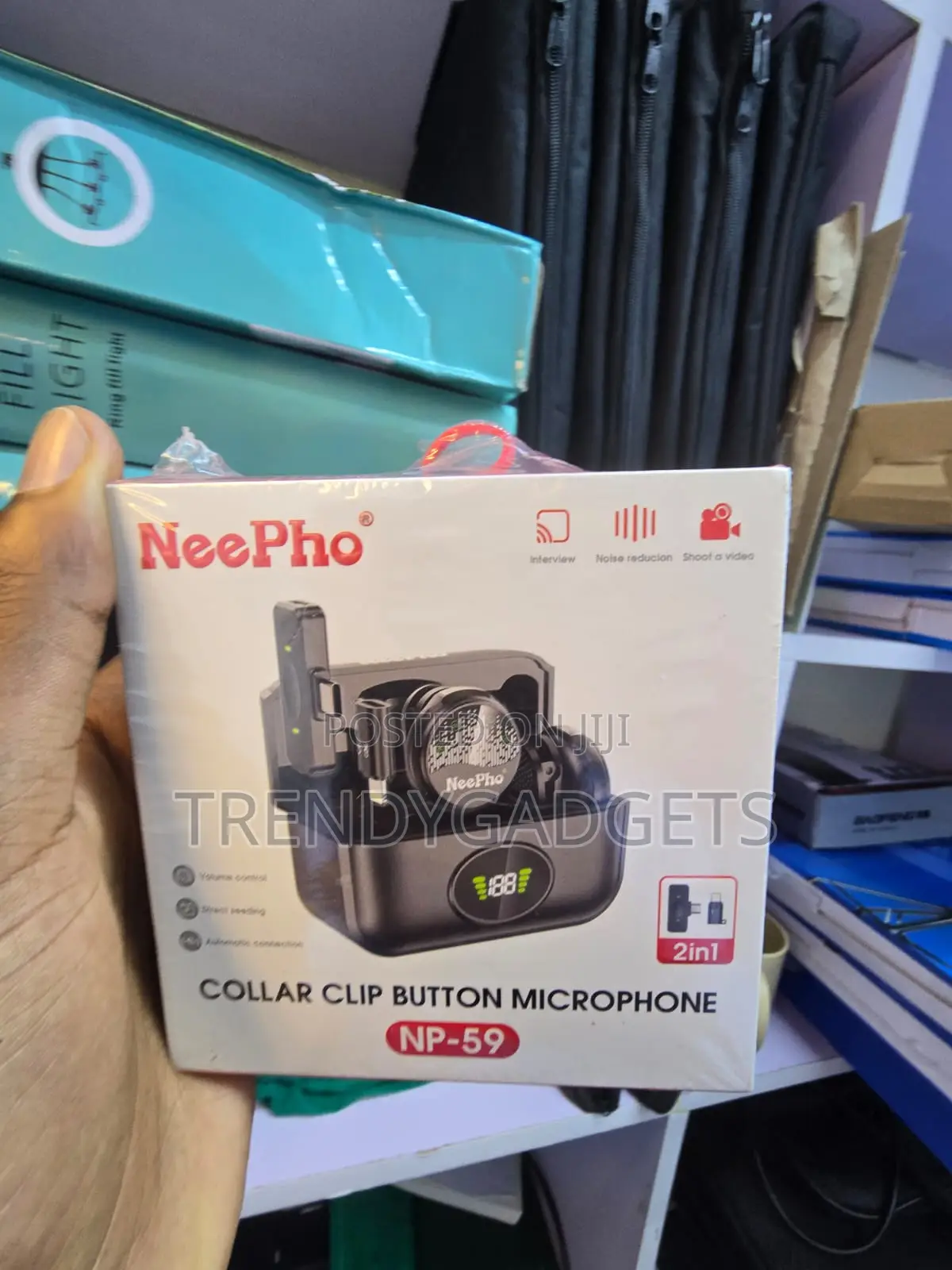 NeePho NP-59 2-in-1 Wireless Lapel Mic Type-C iOS