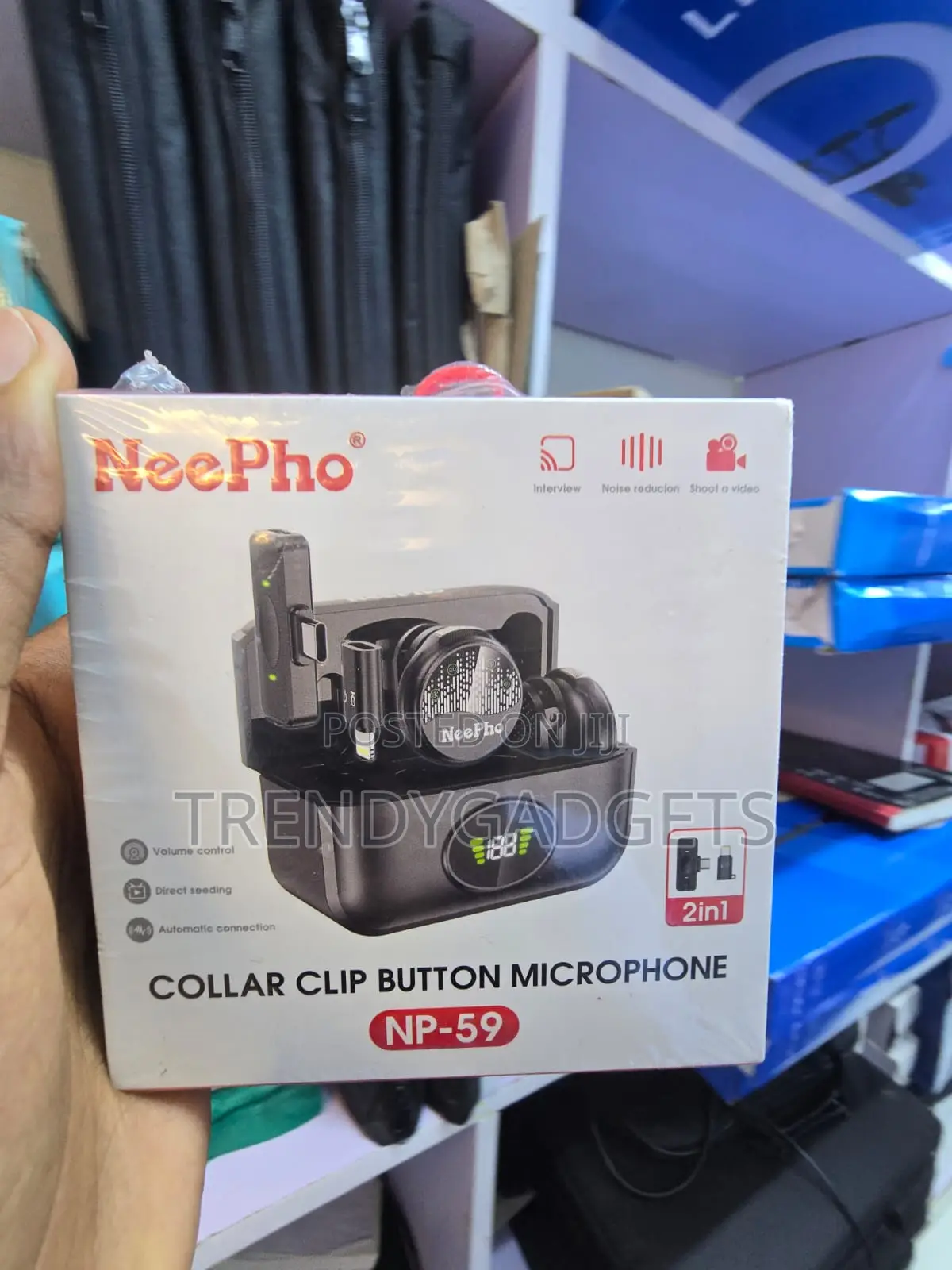 NeePho NP-59 Wireless Lavalier Mic for Phone Camera