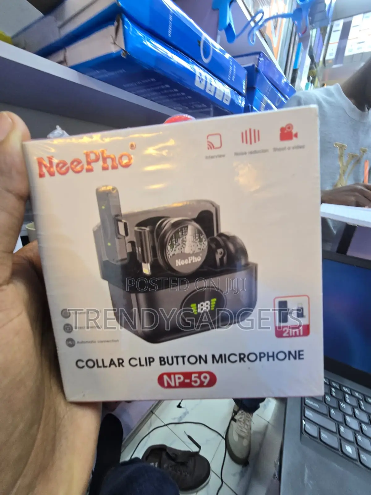 NeePho NP-59 Wireless Lavalier Mic for Phone Camera