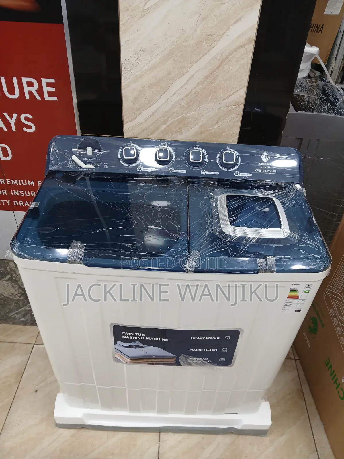 Euroken 12kg Twin Tub Semi Automatic Washing Machine (XPB120-2580B)