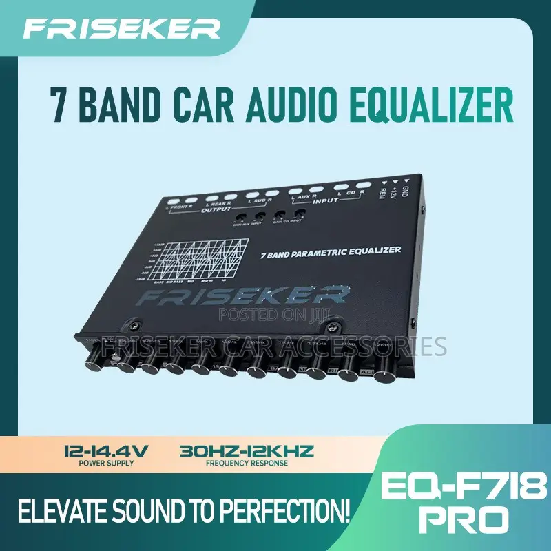 FRISEKER EQ‐F718 PRO 7 Band Car Audio Equalizer