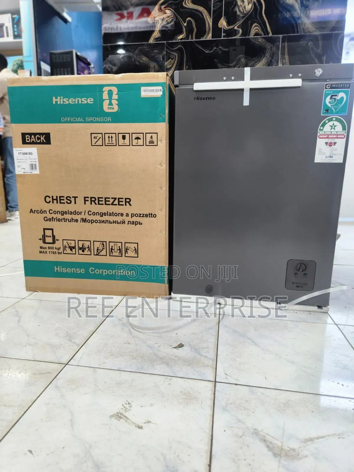 Hisense Chest Freezer [Ft190n1sg]
 Net Capacity 136l