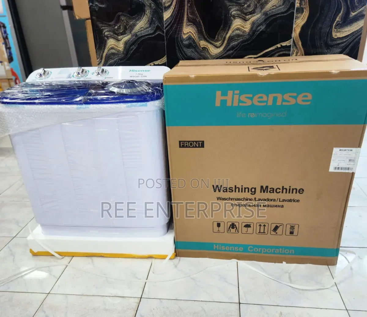 Restocked Hisense Washing Machine 7.5kg Twin-Tub