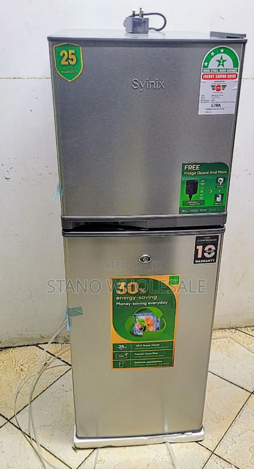 Syinix 138l Double Door Refrigerator