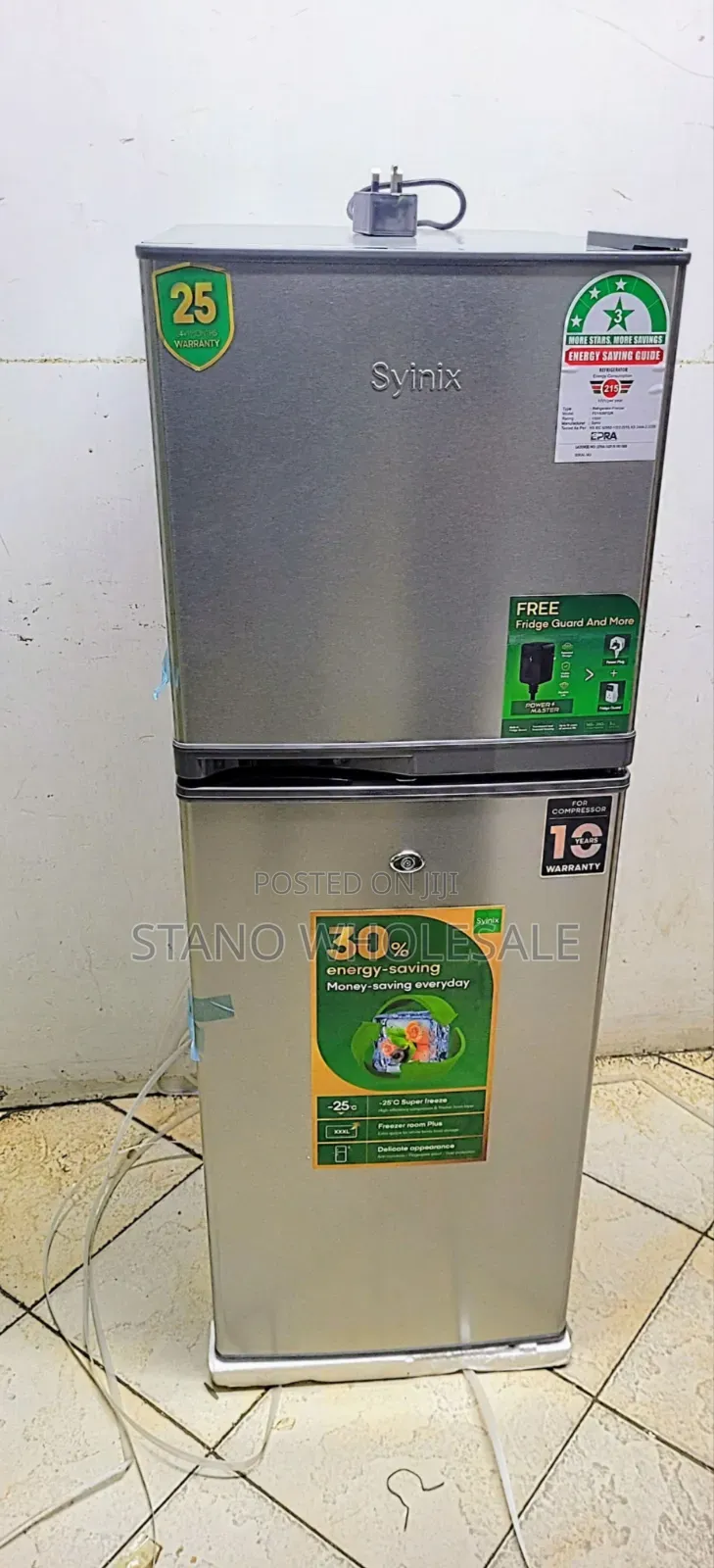 Syinix 138l Double Door Refrigerator