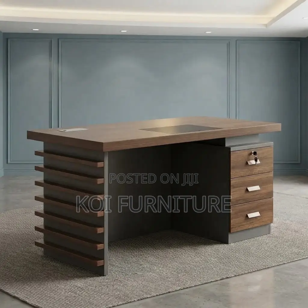 Office Desk; 1.4 Meters Home Office Brown Executive Desk