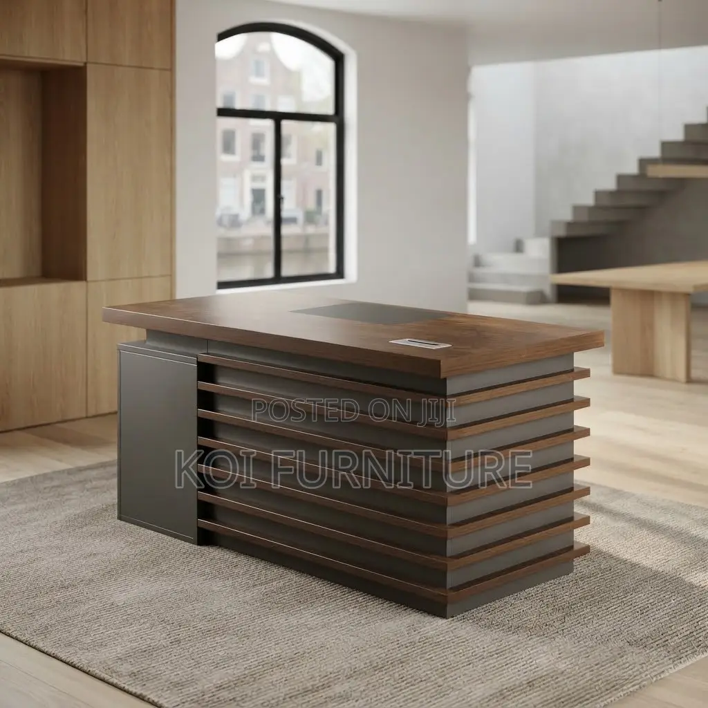 Office Desk; 1.4 Meters Home Office Brown Executive Desk